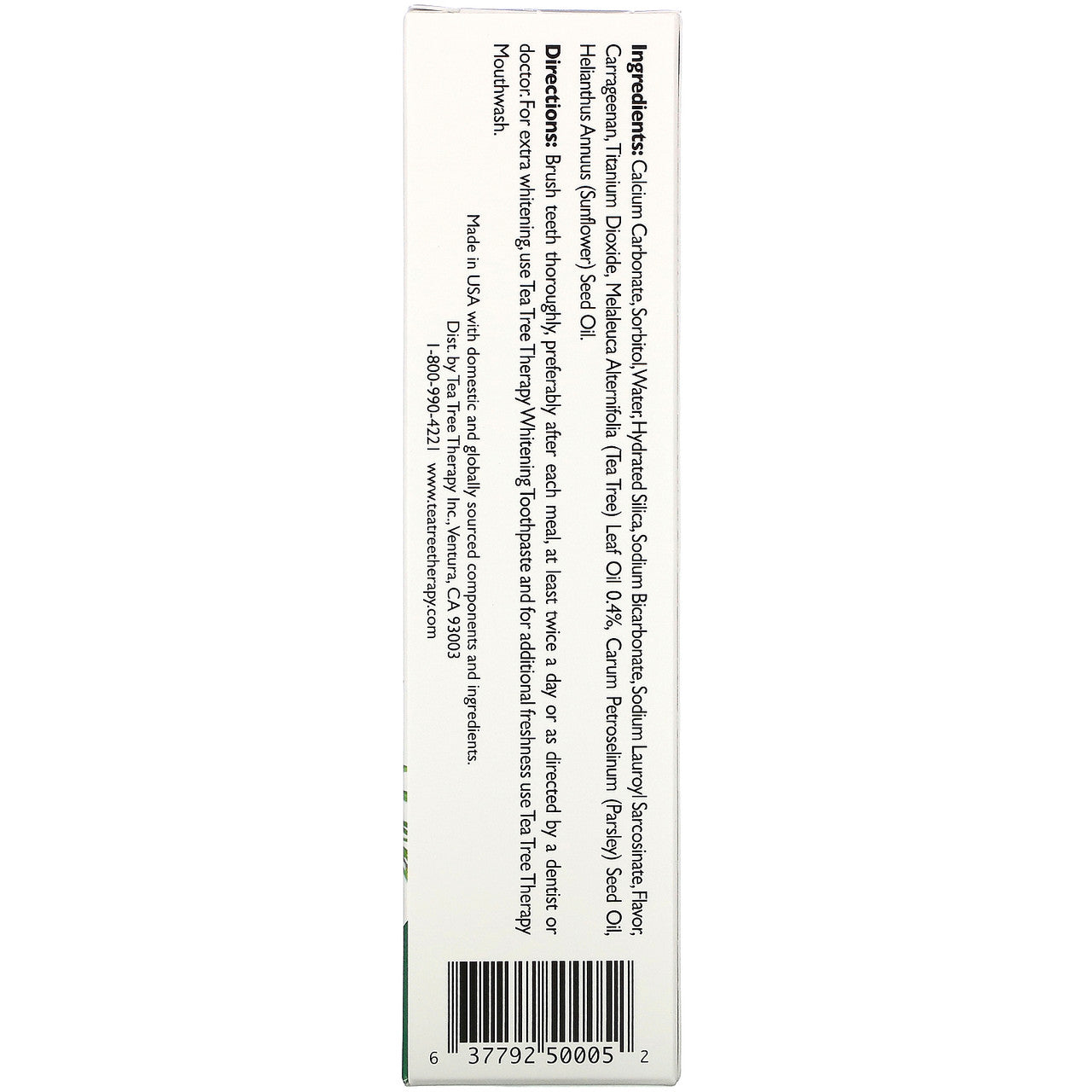 Tea Tree Therapy Tea Tree Toothpaste With Baking Soda (1x5 Oz)-2