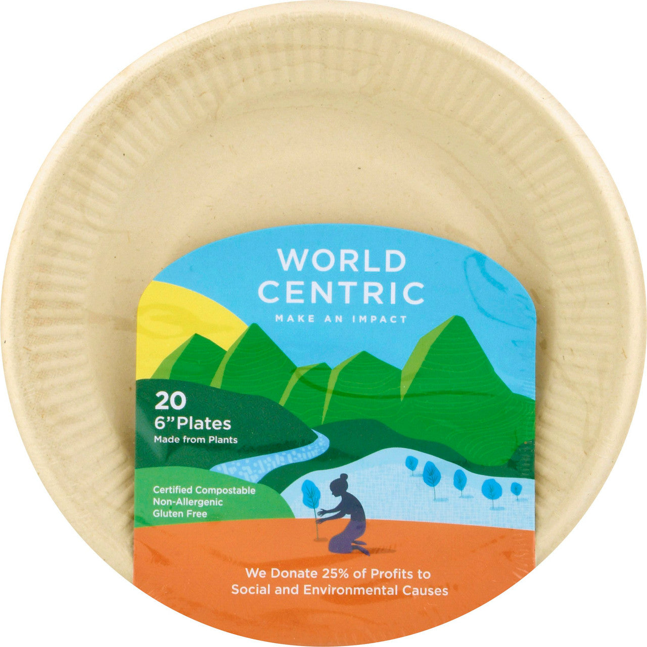 World Centric Ripple Edge Plate, 6 Inch (12x20 CT)-1