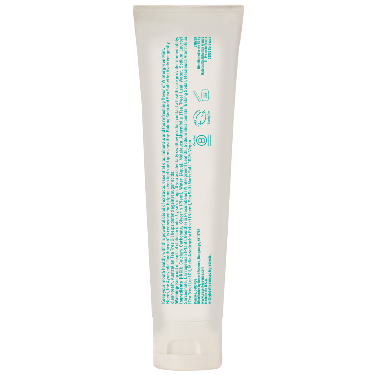 Desert Essence Tea Tree Neem Wintergreen Toothpaste (1x6.25 Oz)-2