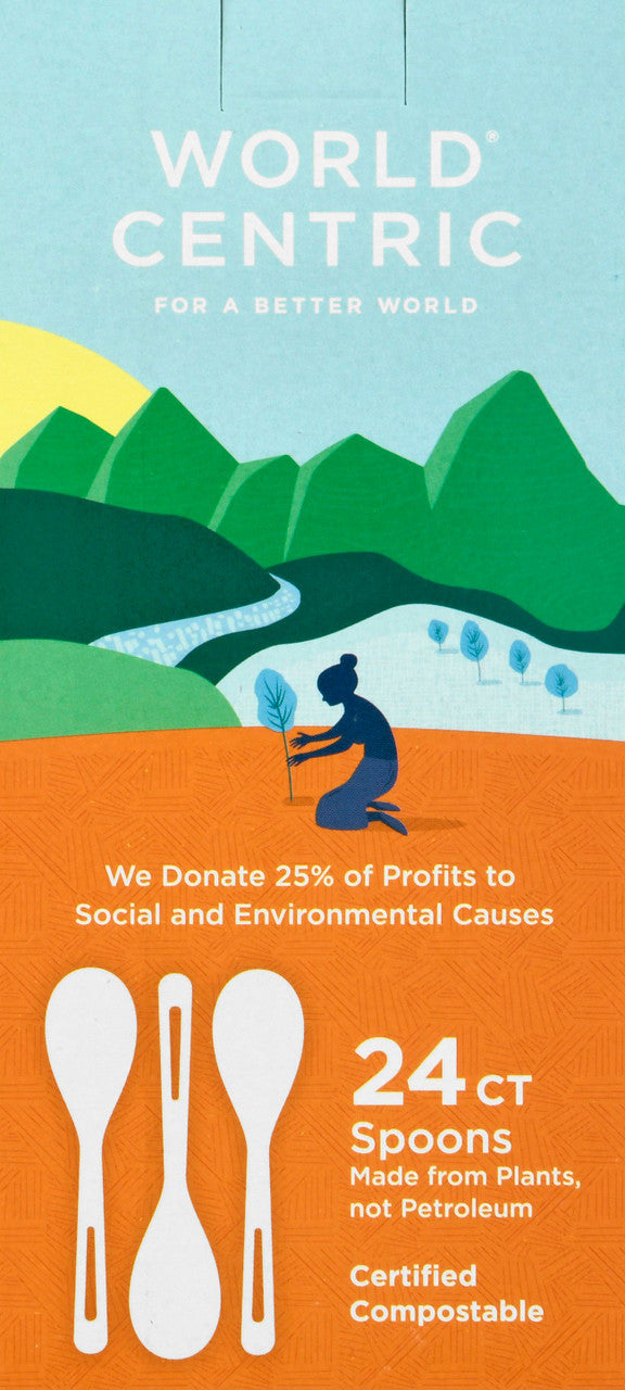 World Centric Corn Starch Spoon 24 Piece (12x24 Ct)-1