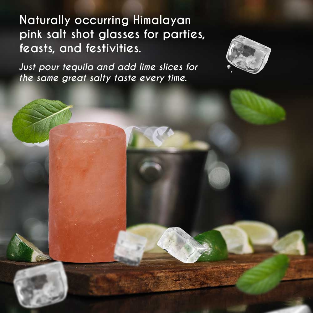 Himalayan Pink Salt Shot Glass by Pride of India – Tequila Holder – Premium Quality/Handcrafted – 100% Food Grade – Good for Parties & Gatherings – Easy to Use – Thermal Retention Capacity-1