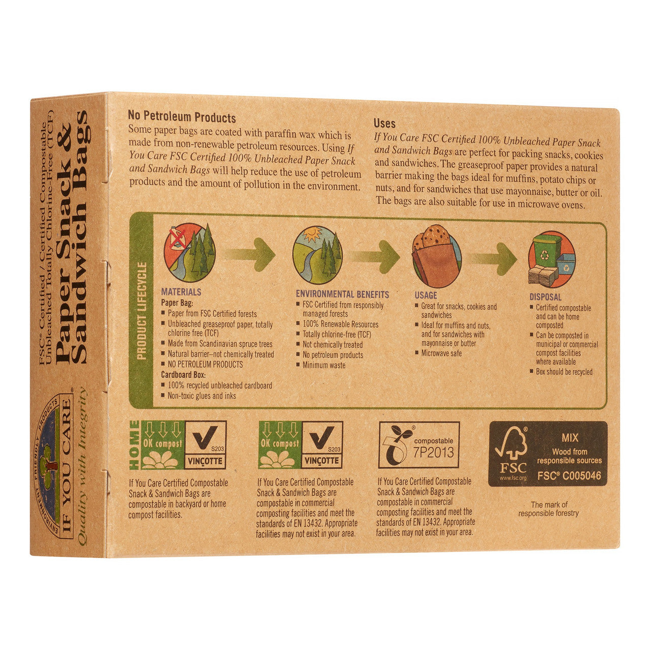 If You Care Soy Wax Paper Sandwich Bag (12x48 CT)-1