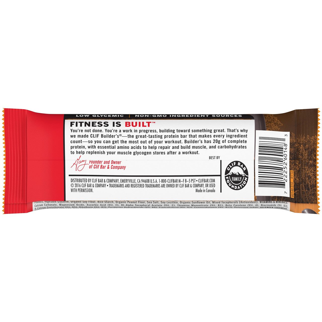 Clif Bar Builder's Bar Crunchy Peanut Butter (12x2.4Oz)-3