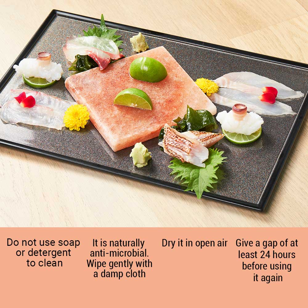 Himalayan Pink Salt Cooking Plate by Pride of India – Serving Plate for Cutting/Grilling – 100% Naturally Occurring Pink Salt/Food Grade – Easy to Use -Grilling Ideas for Kitchen-6