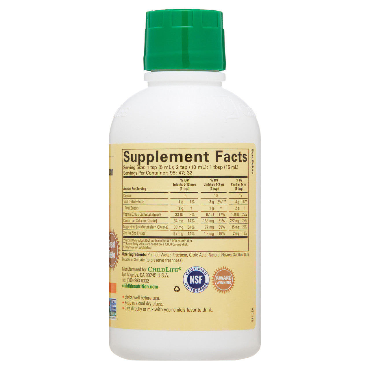 Childlife Liquid Calcium With Magnesium, Orange (1x16Oz)-1