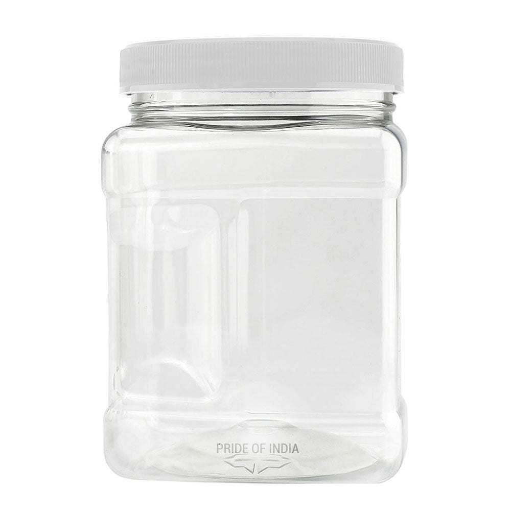 Clear PET Plastic Grip Dry/Liquid Food Storage Jars w/ Caps (Food Grade - BPA Free)-6