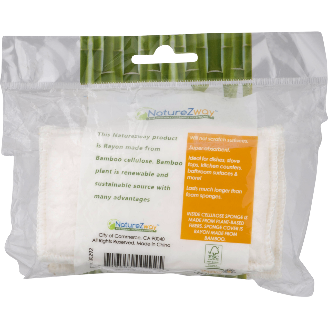 NATZWY BAMBOO SPONGE 2PK ( 12 X 12 CT   )-1