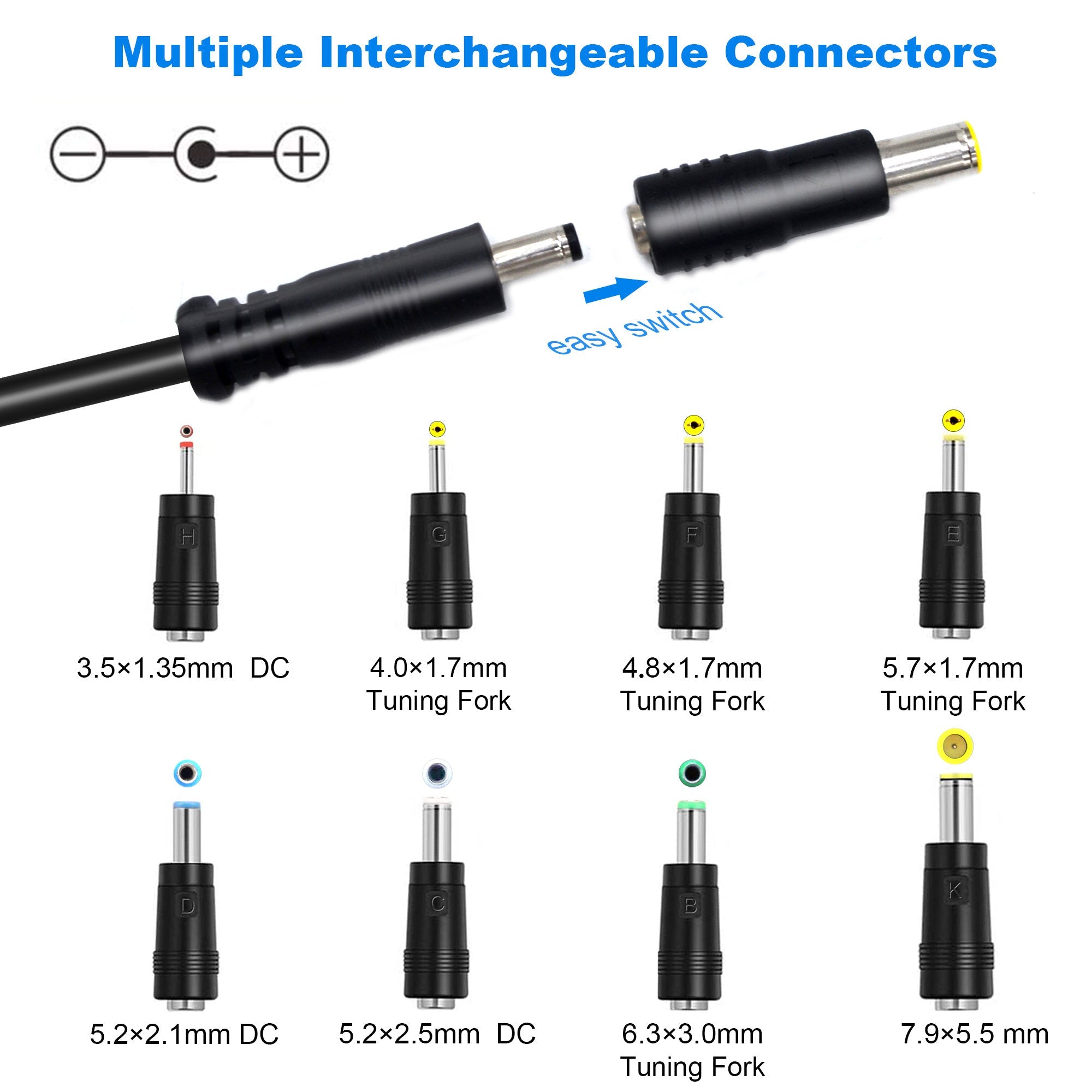 ACOPOWER DC12V/24V Car Cigarette Lighter to DC5.5x2.1mm Connector Adapter-2