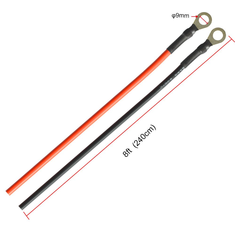 ACOPOWER 8AWG 8ft Ring - Bare Wire Cable-2