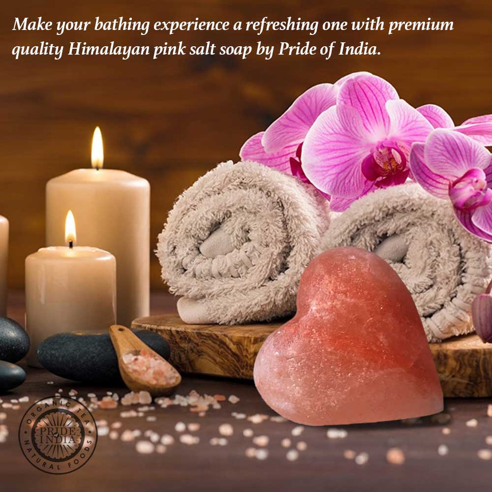 Himalayan Pink Salt Soap by Pride of India – Mineral Rich – Massage Bar/ Spa Ritual at Home – Chemical-free/Natural Occurring Salt Crystals Soap – Good for Skin/Hydrating-10