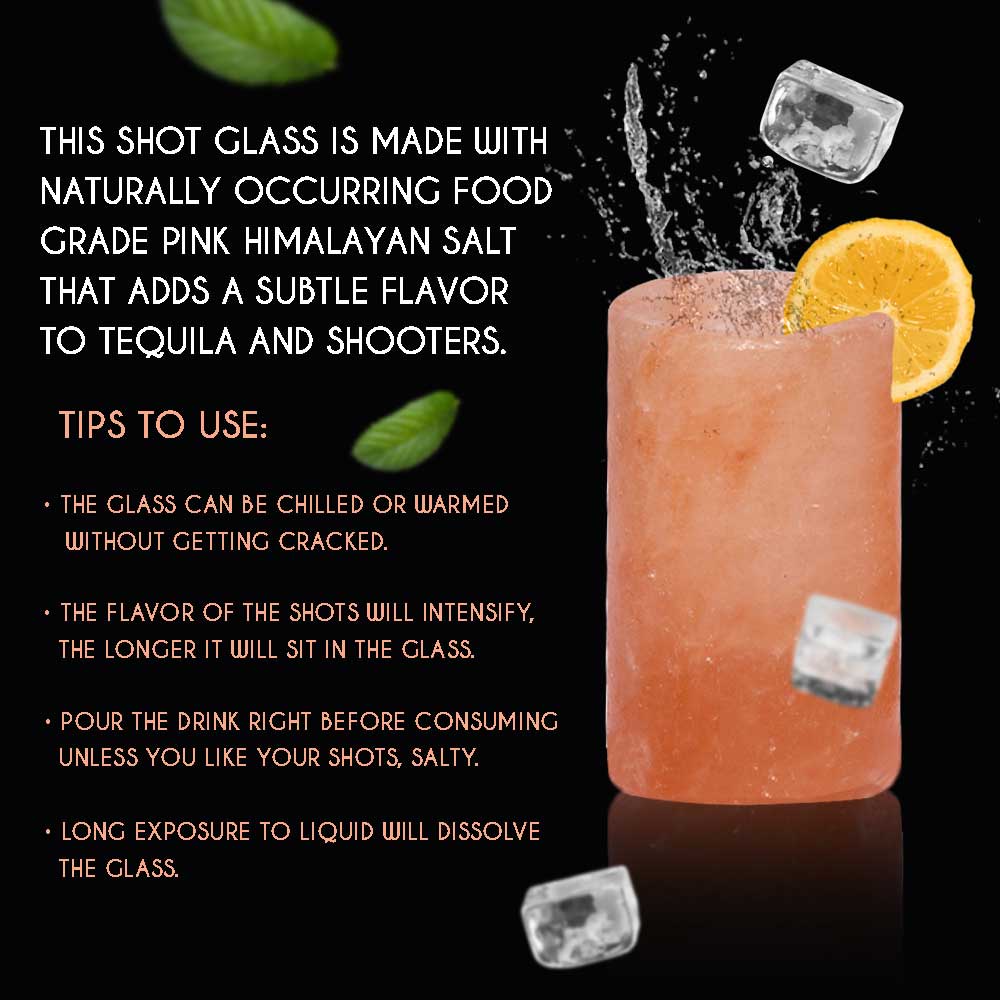 Himalayan Pink Salt Shot Glass by Pride of India – Tequila Holder – Premium Quality/Handcrafted – 100% Food Grade – Good for Parties & Gatherings – Easy to Use – Thermal Retention Capacity-2