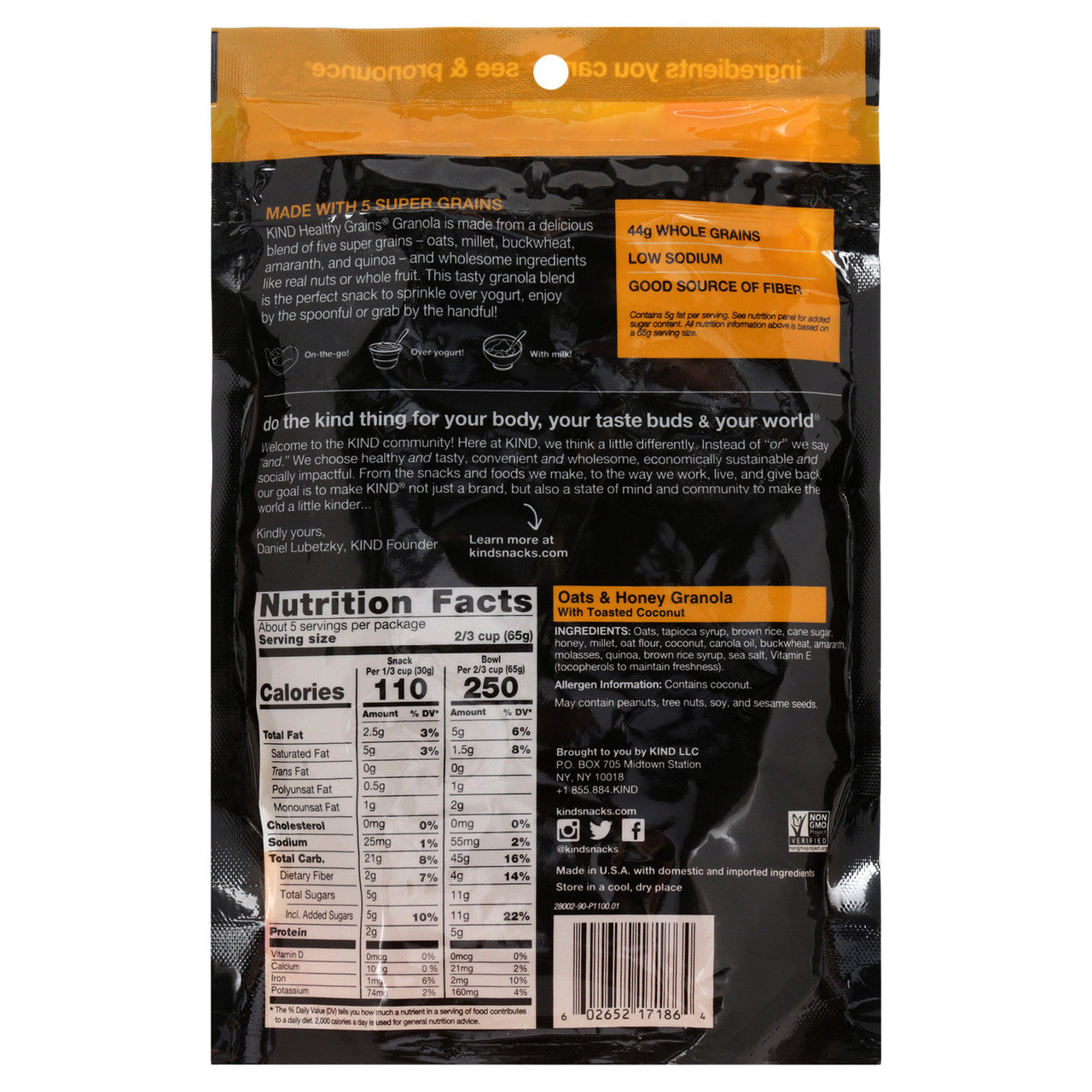 Kind Oats and Honey Clusters with Toasted Coconut (6x11 Oz)-7