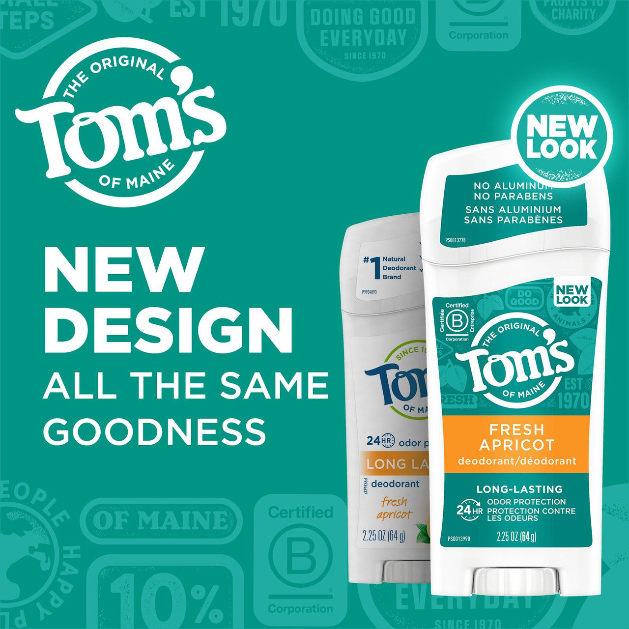 Tom's Of Maine Apricot Deodorant Stick (6x2.25 Oz)-2