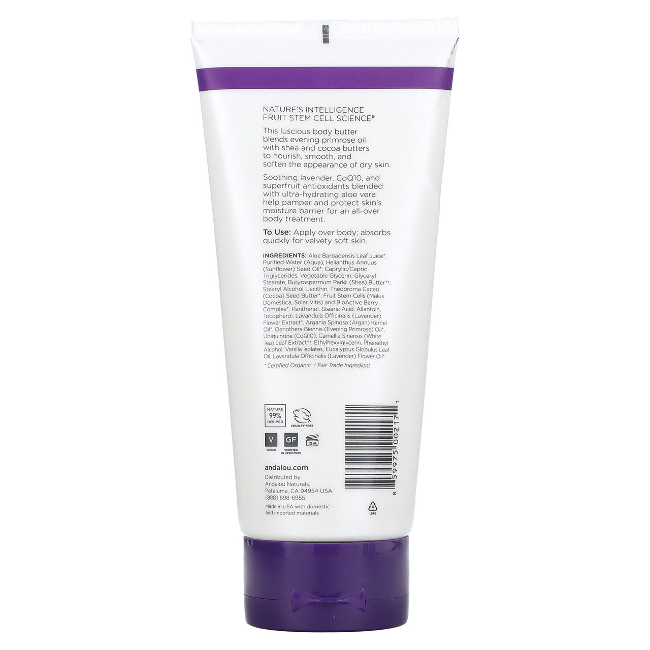 Andalou Naturals Lavender Shea Body Butter (1x8 Oz)-1