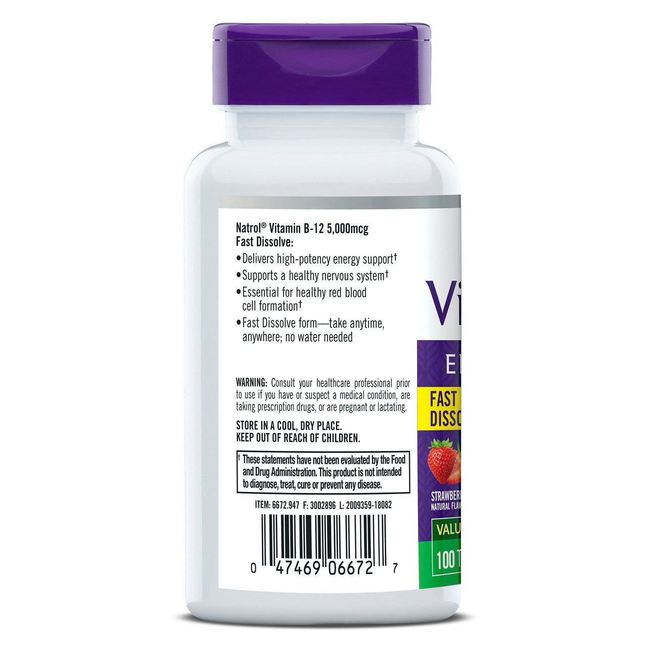 NATROL VIT B12 DSLV 5000 ( 1 X 100 TAB  )-1