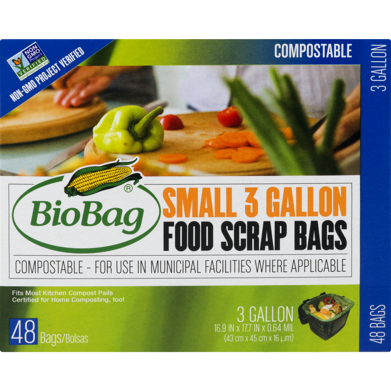 Bio Bag Compostable Small 3 Gallon Bags (12x48 Ct)-3
