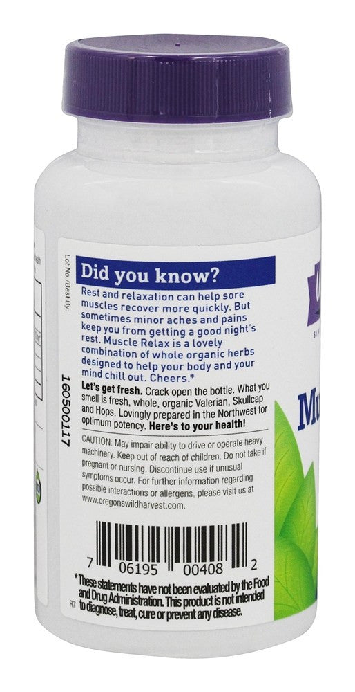 Oregon's Wild Harvest Muscle Relax New (1x90VCAP)-1