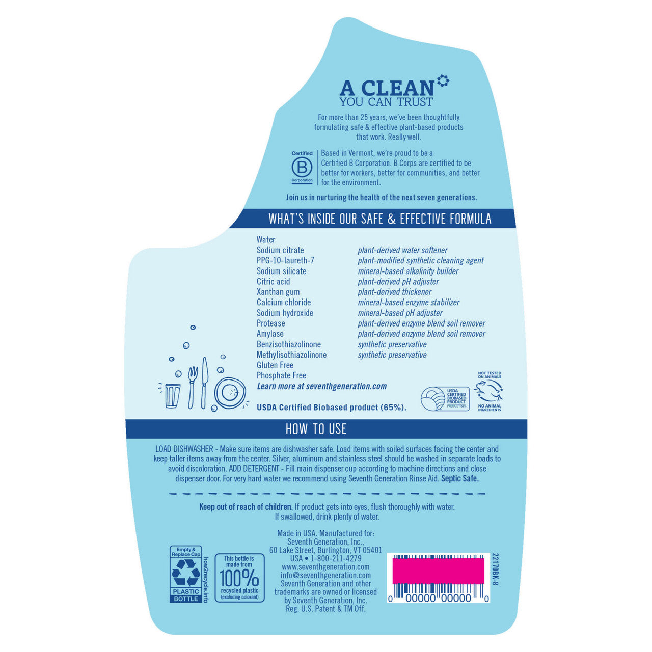 Seventh Generation Free & Clear Automatic Dishwasher Gel (6x42 Oz)-9