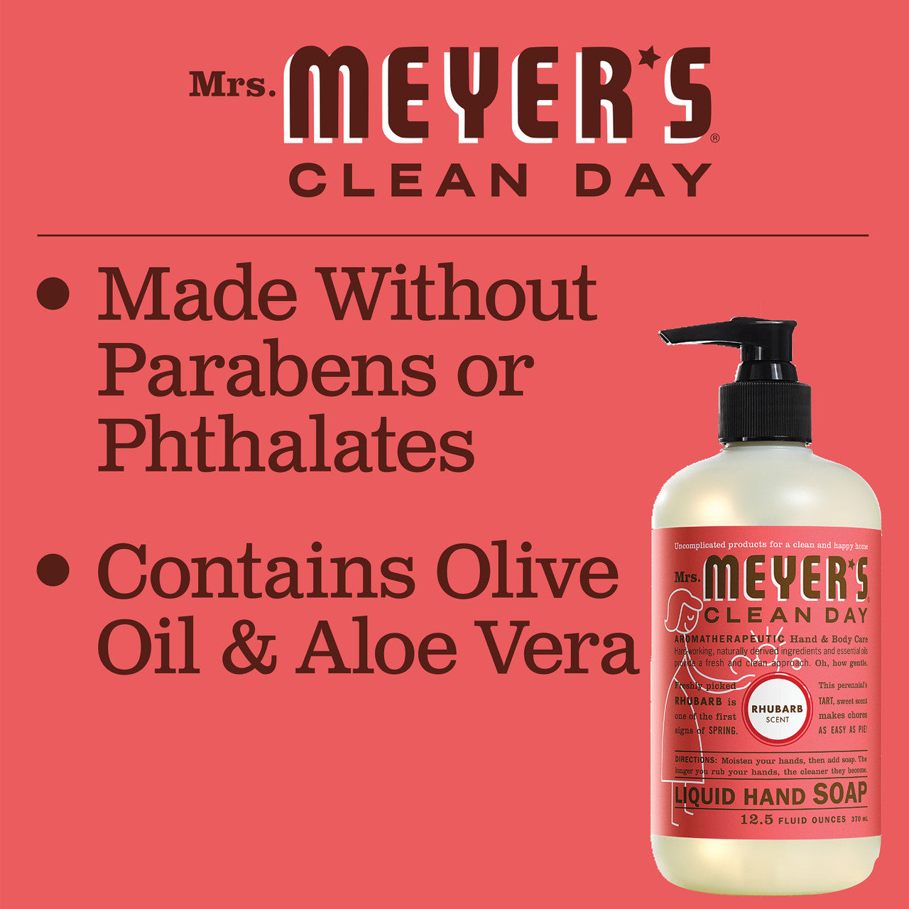 Mrs. Meyers Rhubarb Liquid Hand Soap (6x12.5 Oz)-6