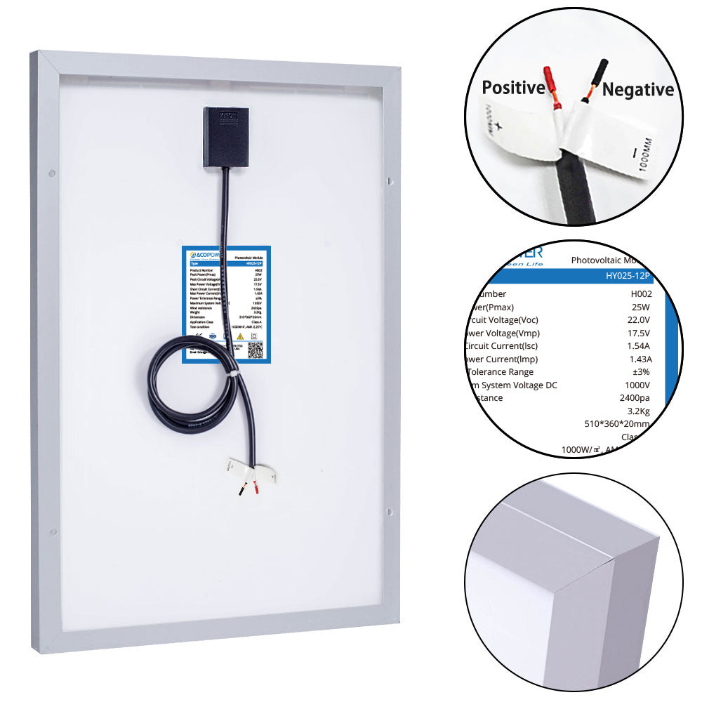 ACOPower 25W Off-grid Solar Kits, 5A charge controller with SAE connector-6
