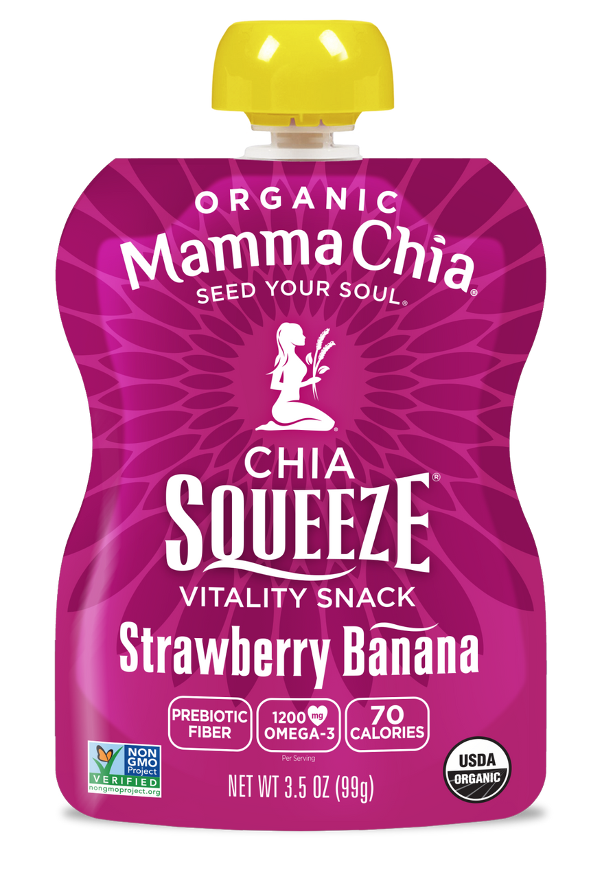 Mamma Chia Organic Chia Squeeze Strawberry Banana (16x3.5 OZ)-0