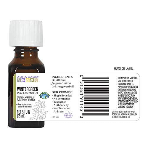 Aura Cacia Wintergreen Essential Oil (1x0.5Oz)-2