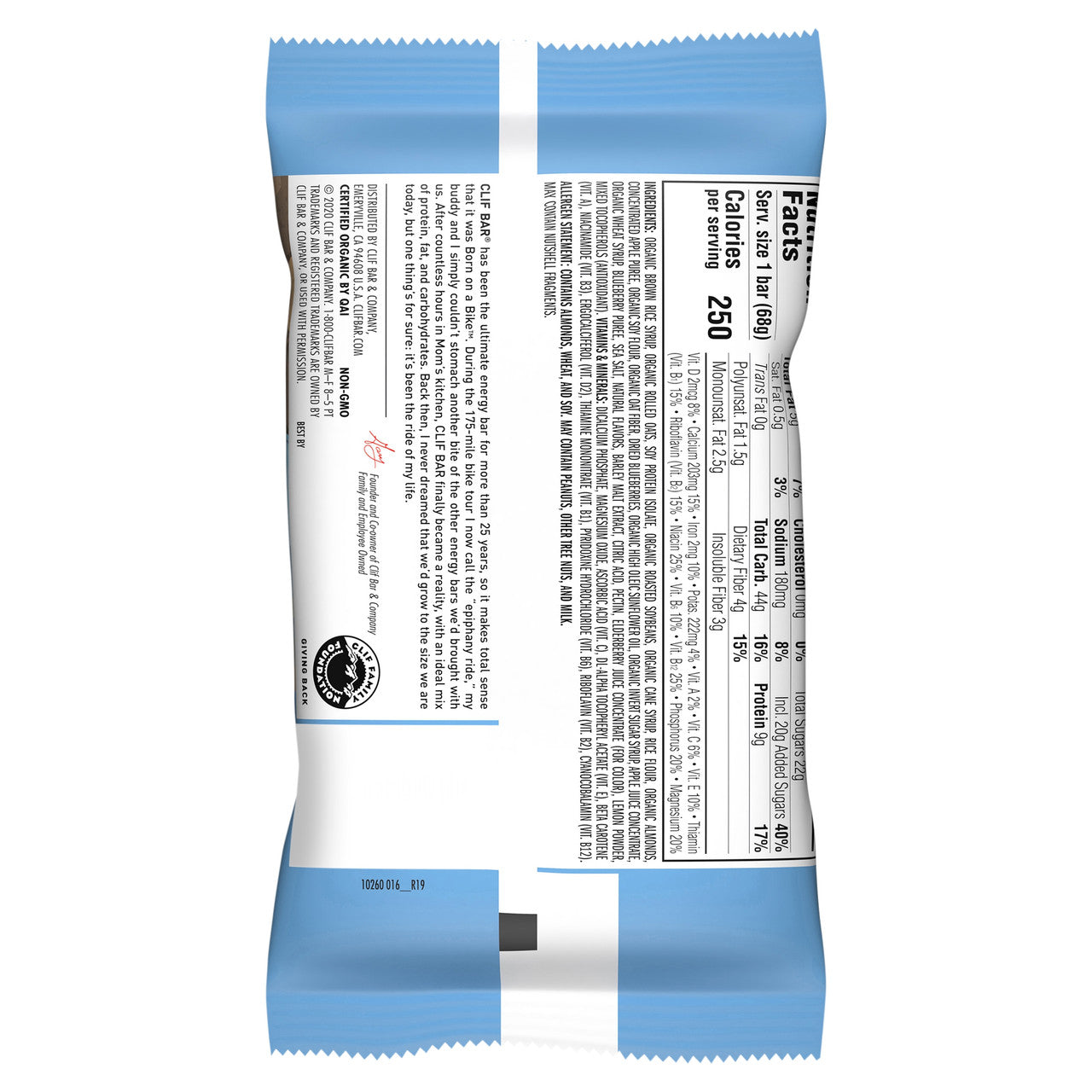 Clif Bar Organic Blueberry Crisp Bar (12x2.4 Oz)-2