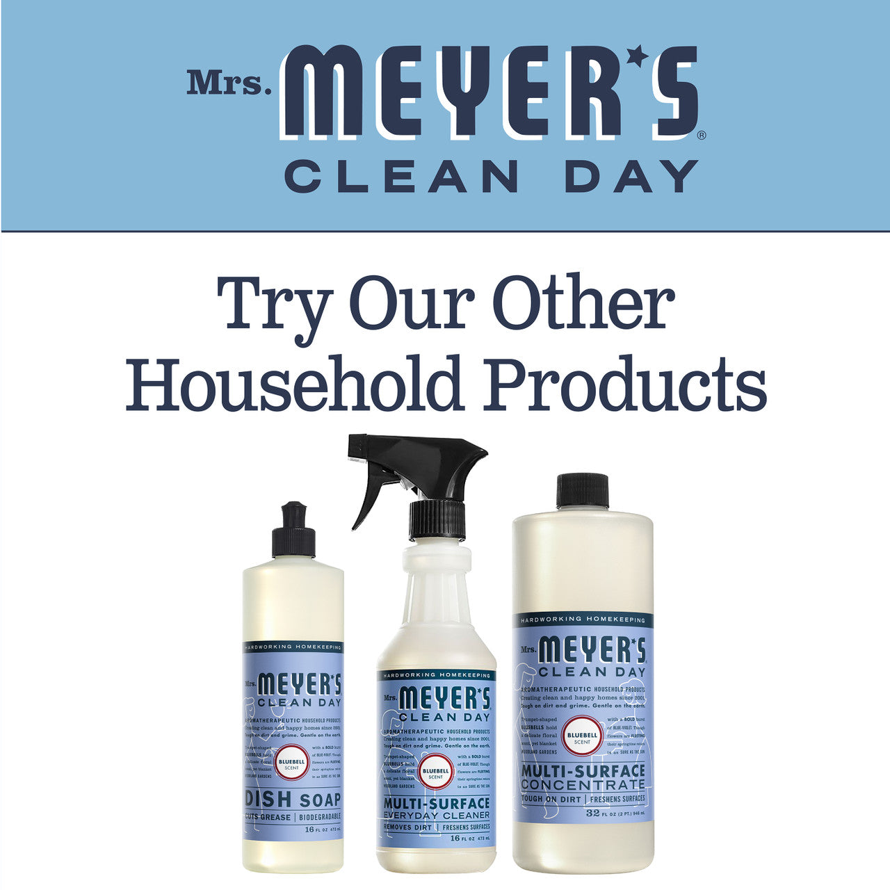 Mrs. Meyers Bluebell Liquid Dishwashing Soap (6x16 Oz)-4