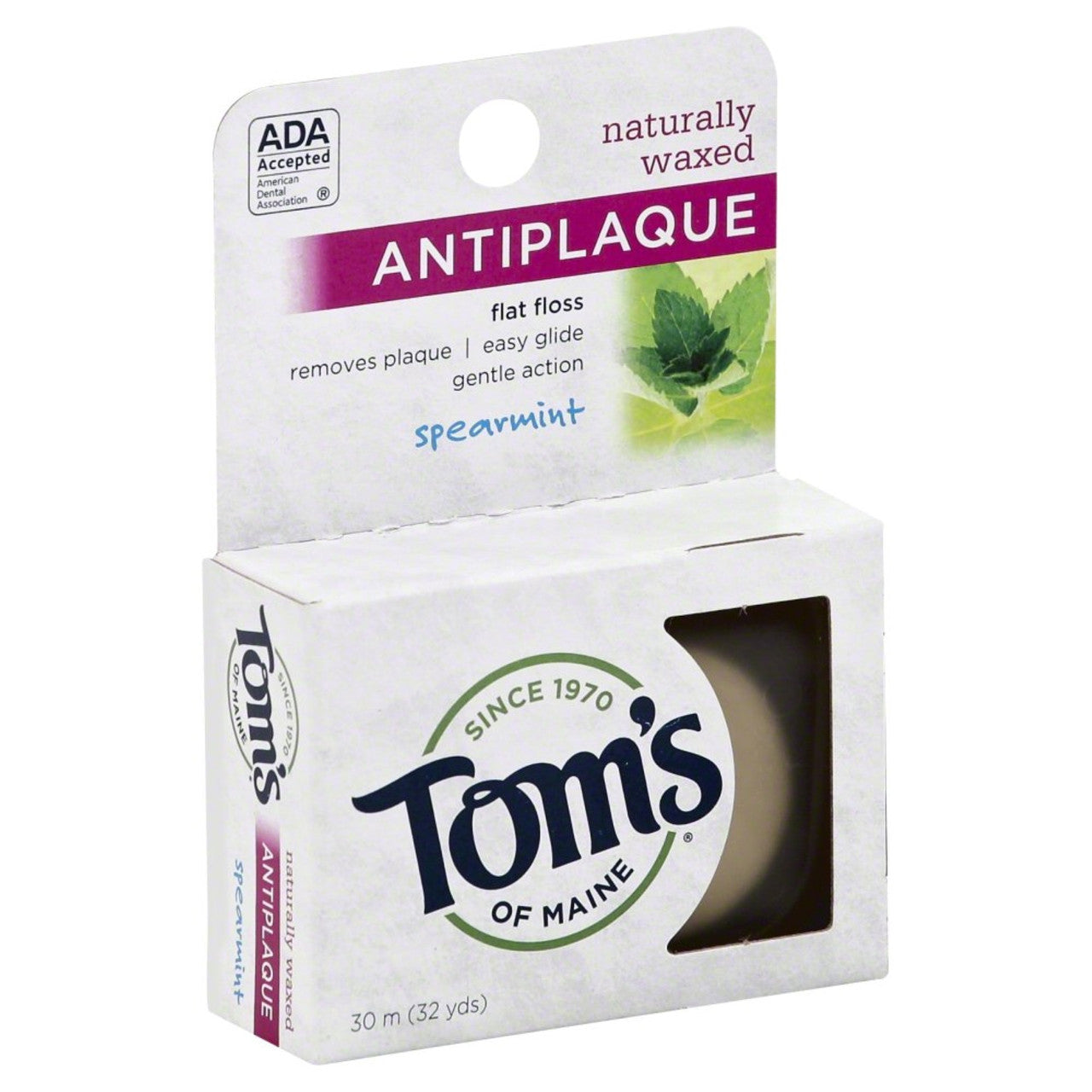 Tom's Of Maine Anti Plaque Flat Spearmint Floss (6x32 YD)-0