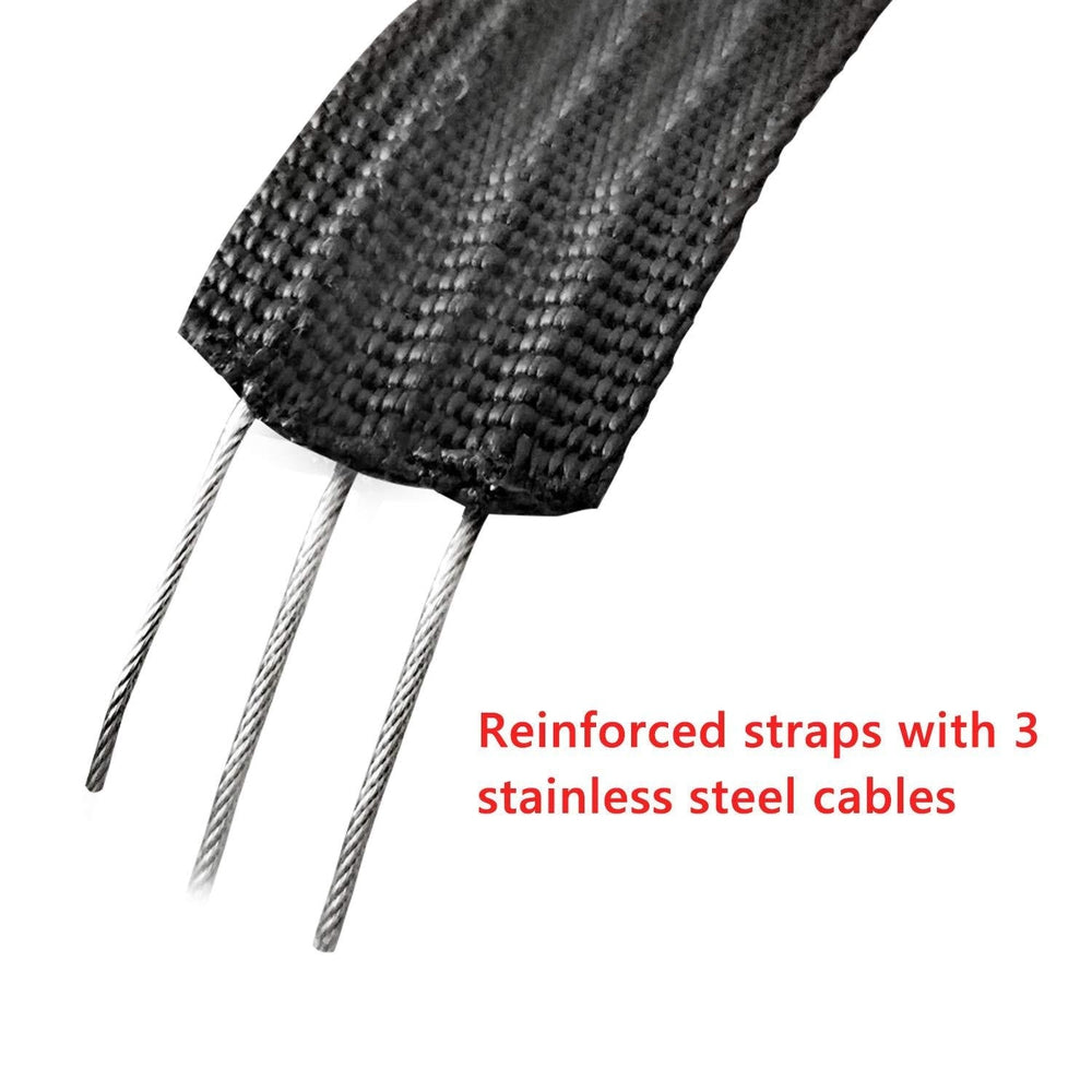 DORSAL Aero Roof Rack Pads 28 Inch Wide with Locking Straps - Pack of 4 for Car Surfboard Kayak SUP Long-3