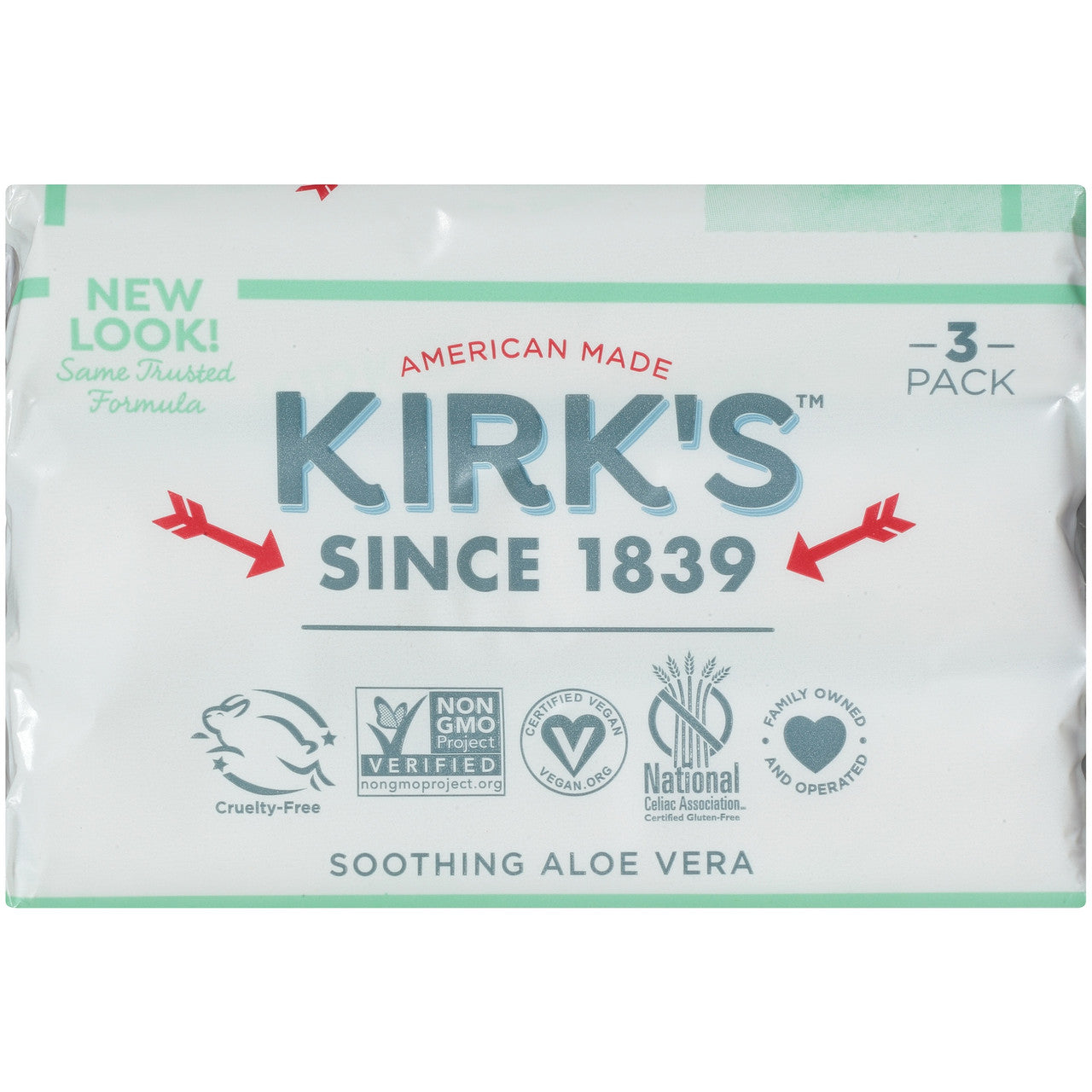 Kirk's Original SAloe Castile Bar (1x3 PACK)-3