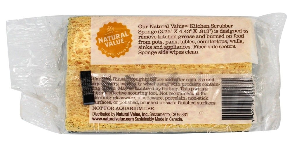 Natural Value Kitchen Scrubber Sponge (24x1CNT )-1