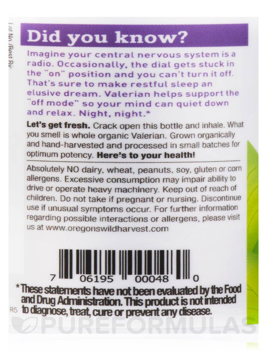 Oregon's Wild Harvest Valerian Root (1x90VCAP)-4