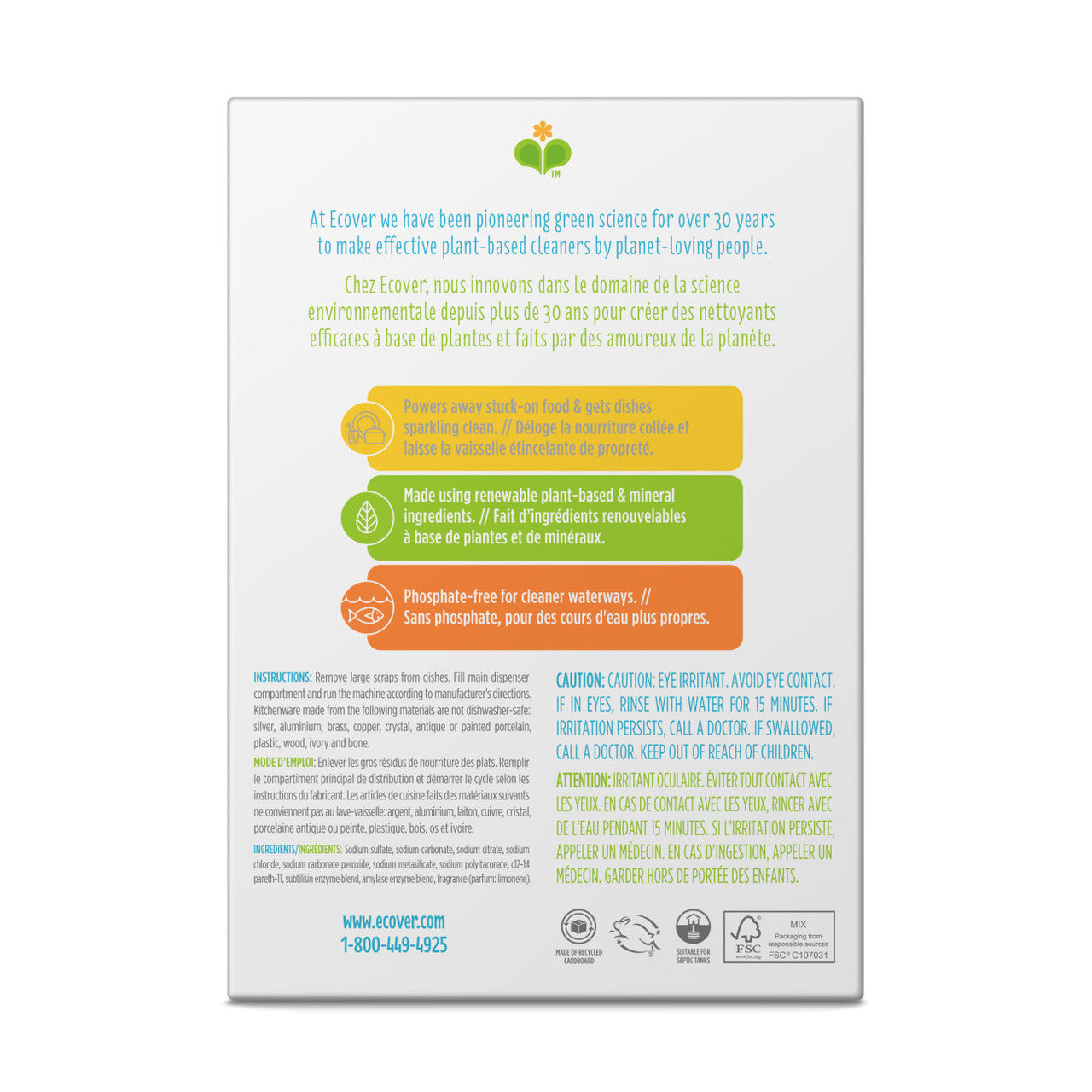 Ecover Auto Dishwashing Powder (8x48 Oz)-1