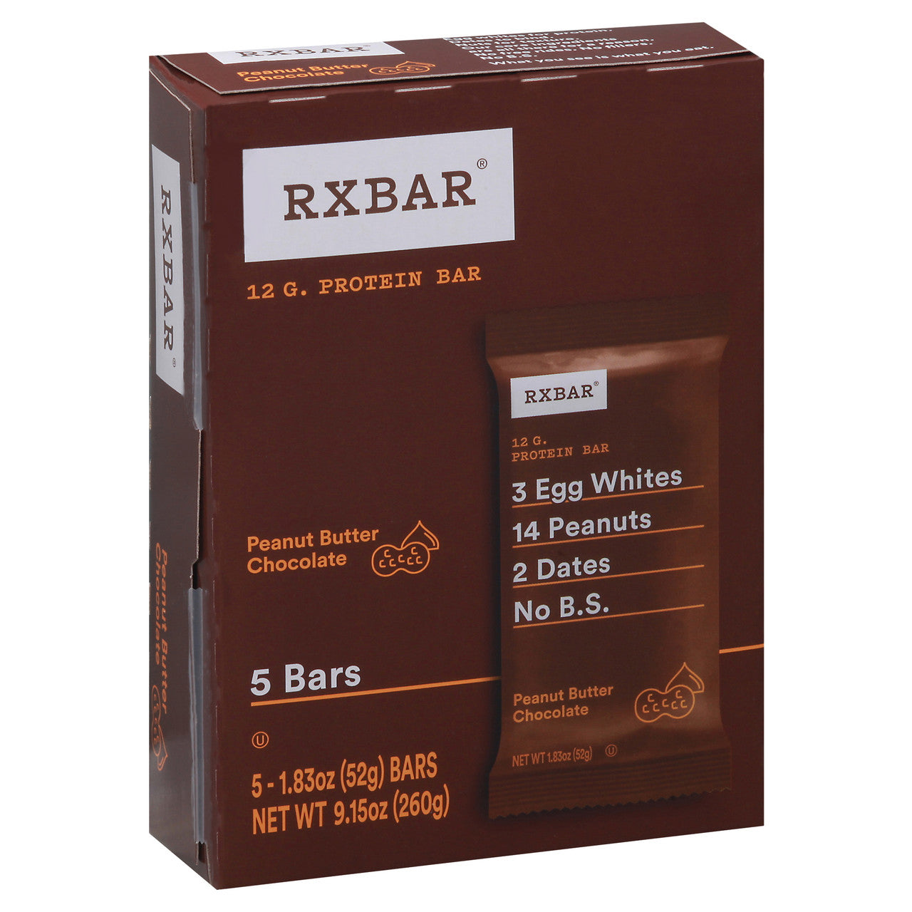 RXBAR PRTN BAR PBTR CHOC ( 6 X 5 PACK )-3