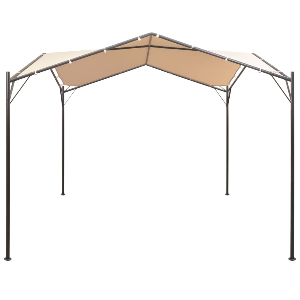 vidaXL Gazebo Pavilion Tent Canopy Steel Garden 157.5"/118.1" Beige/Anthracite-8