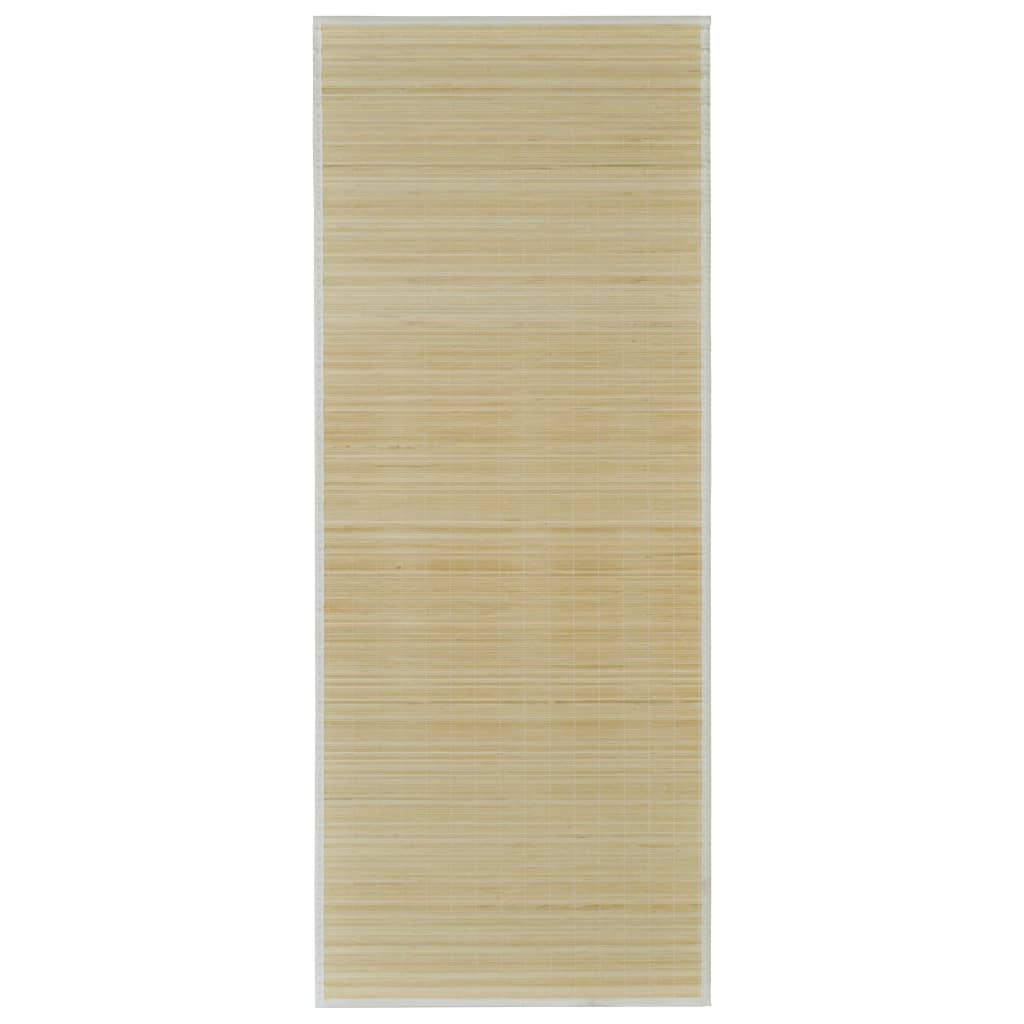 vidaXL Rectangular Bamboo Rug Carpet Flooring Brown/Light Wood Multi Sizes-0