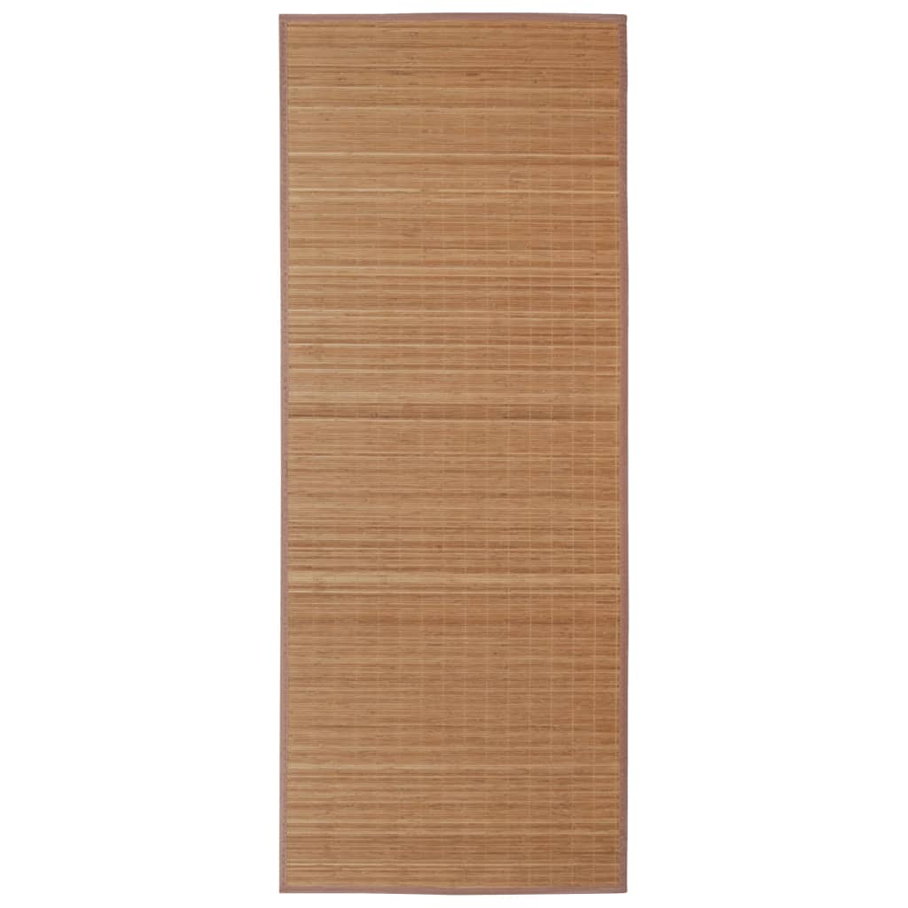 vidaXL Rectangular Bamboo Rug Carpet Flooring Brown/Light Wood Multi Sizes-2