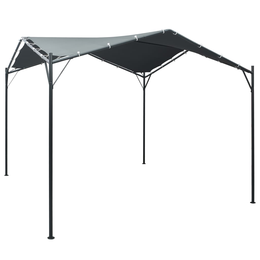 vidaXL Gazebo Pavilion Tent Canopy Steel Garden 157.5"/118.1" Beige/Anthracite-9
