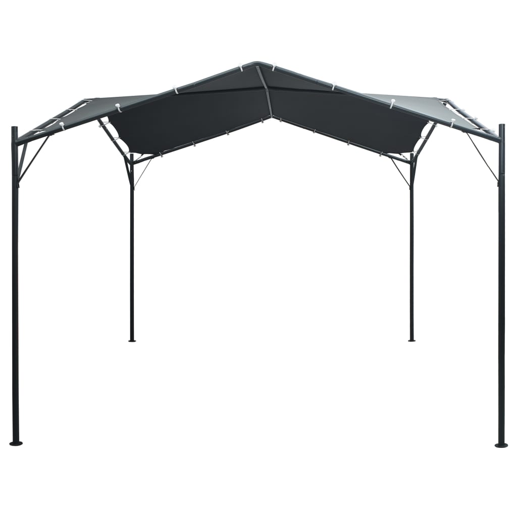 vidaXL Gazebo Pavilion Tent Canopy Steel Garden 157.5"/118.1" Beige/Anthracite-10