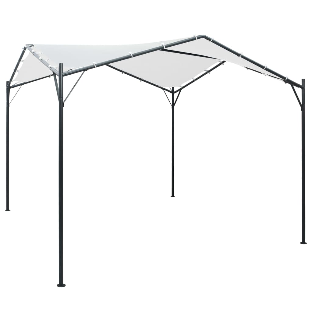 vidaXL Gazebo Pavilion Tent Canopy Steel Garden 157.5"/118.1" Beige/Anthracite-0