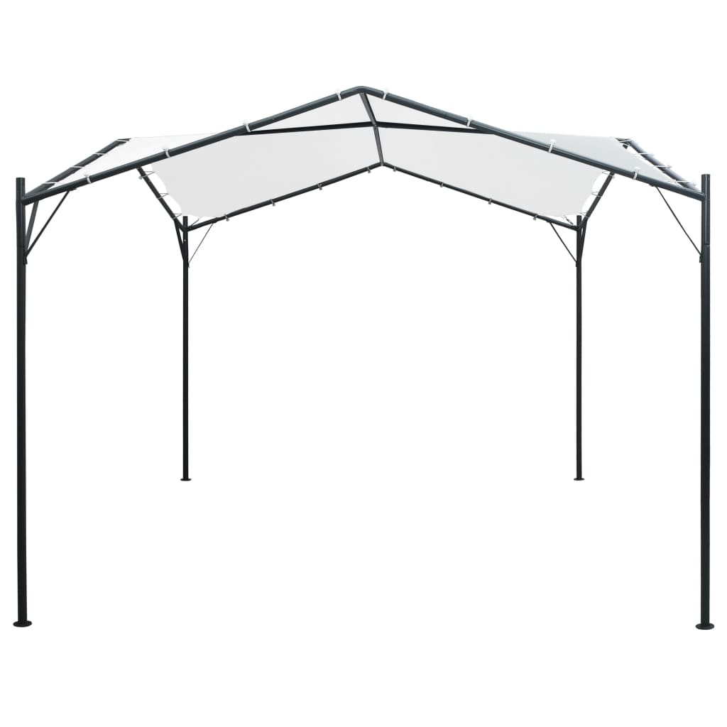 vidaXL Gazebo Pavilion Tent Canopy Steel Garden 157.5"/118.1" Beige/Anthracite-1