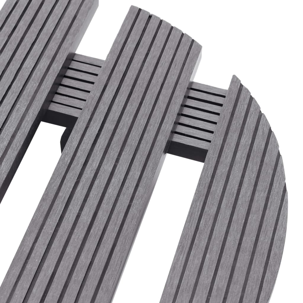 vidaXL Plant Trolleys 2 pcs Gray Ø11.8"x3" WPC-15