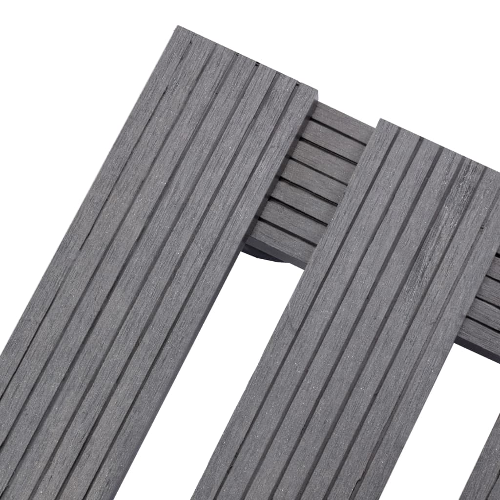 vidaXL Plant Trolleys 2 pcs Gray Ø11.8"x3" WPC-9