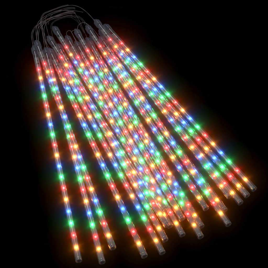 vidaXL 1/8/20x Meteor Lights 288 LEDs Indoor Outdoor Multi Colors 11.8"/19.7"-7