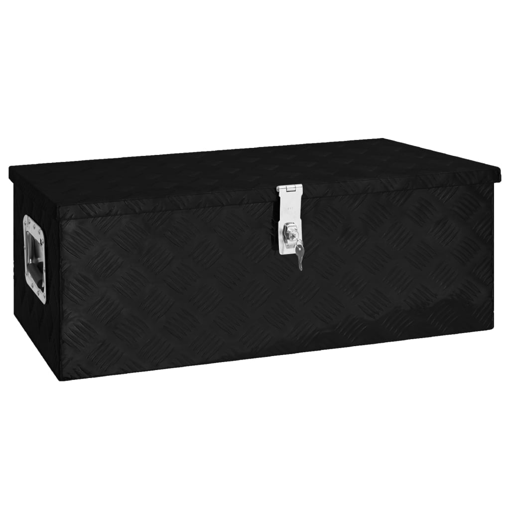 vidaXL Aluminum Box Toolbox Trailer Box Organizer Multi Sizes Black/Silver-10