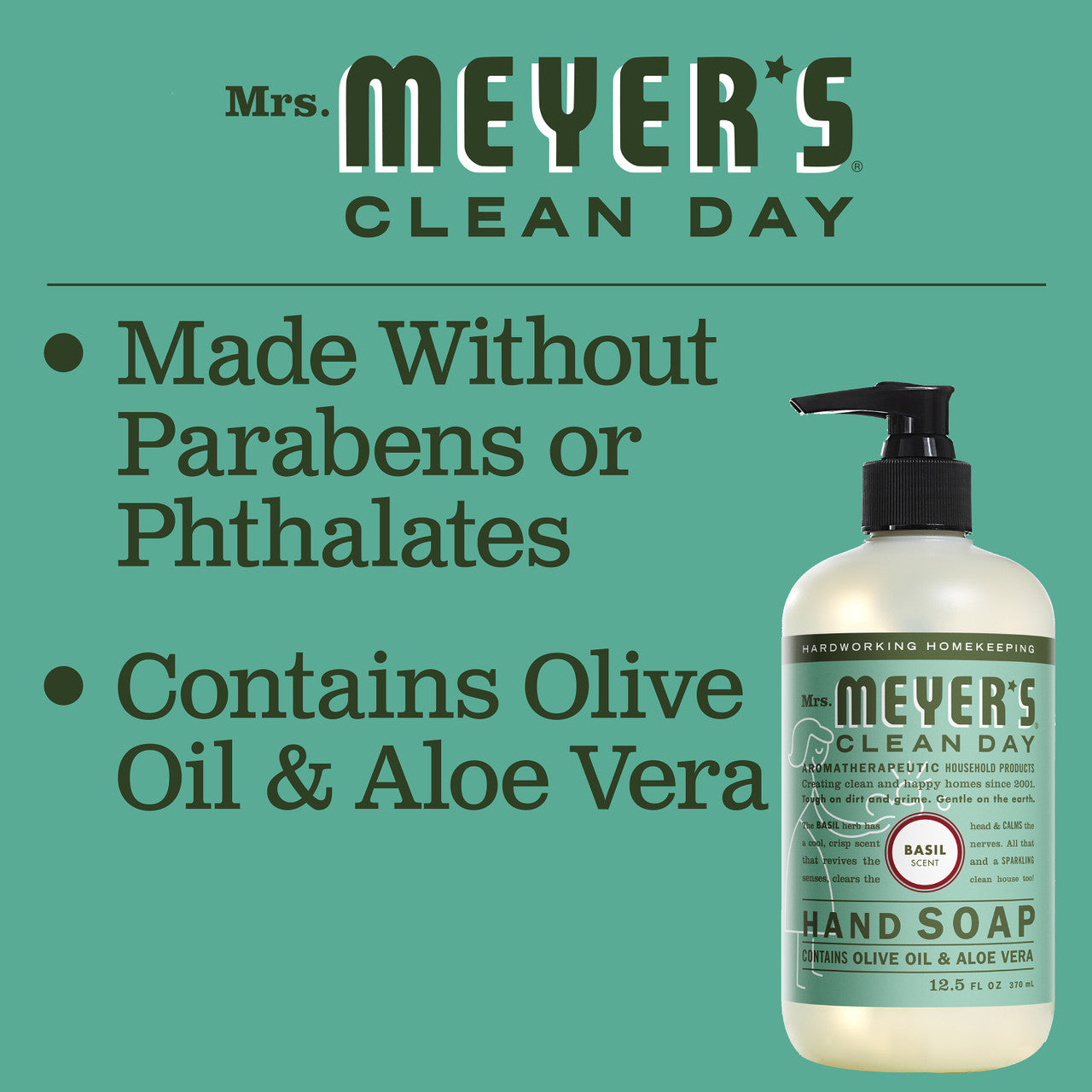 Meyers Basil Liquid Hand Soap (6x12.5 Oz)-6
