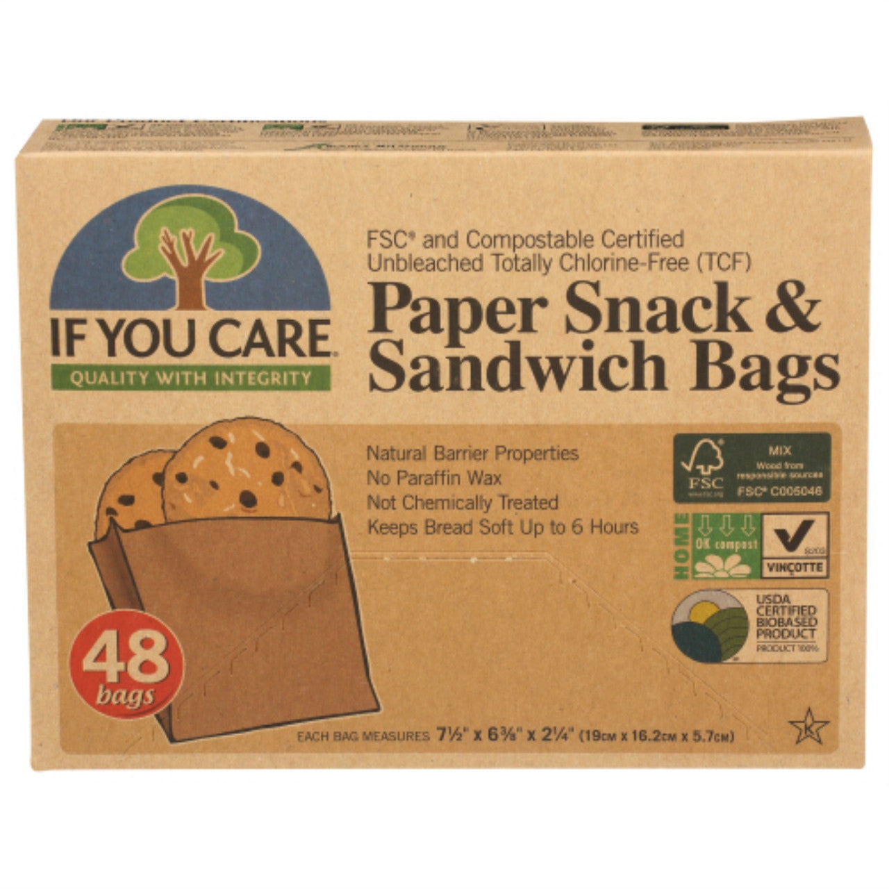 If You Care Soy Wax Paper Sandwich Bag (12x48 CT)-0