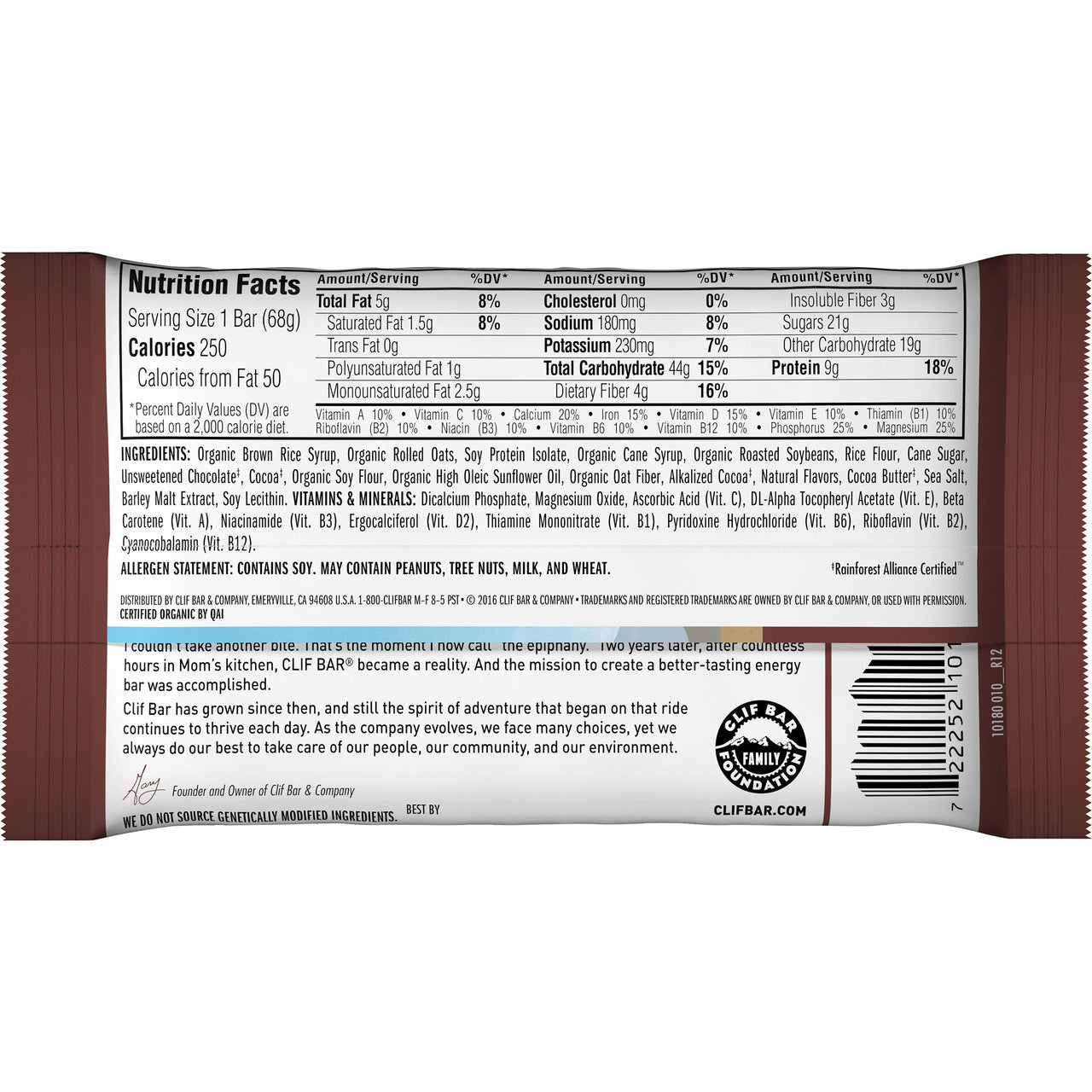 Clif Bar Chocolate Brownie Clif Bar Bar (12x2.4 Oz)-3