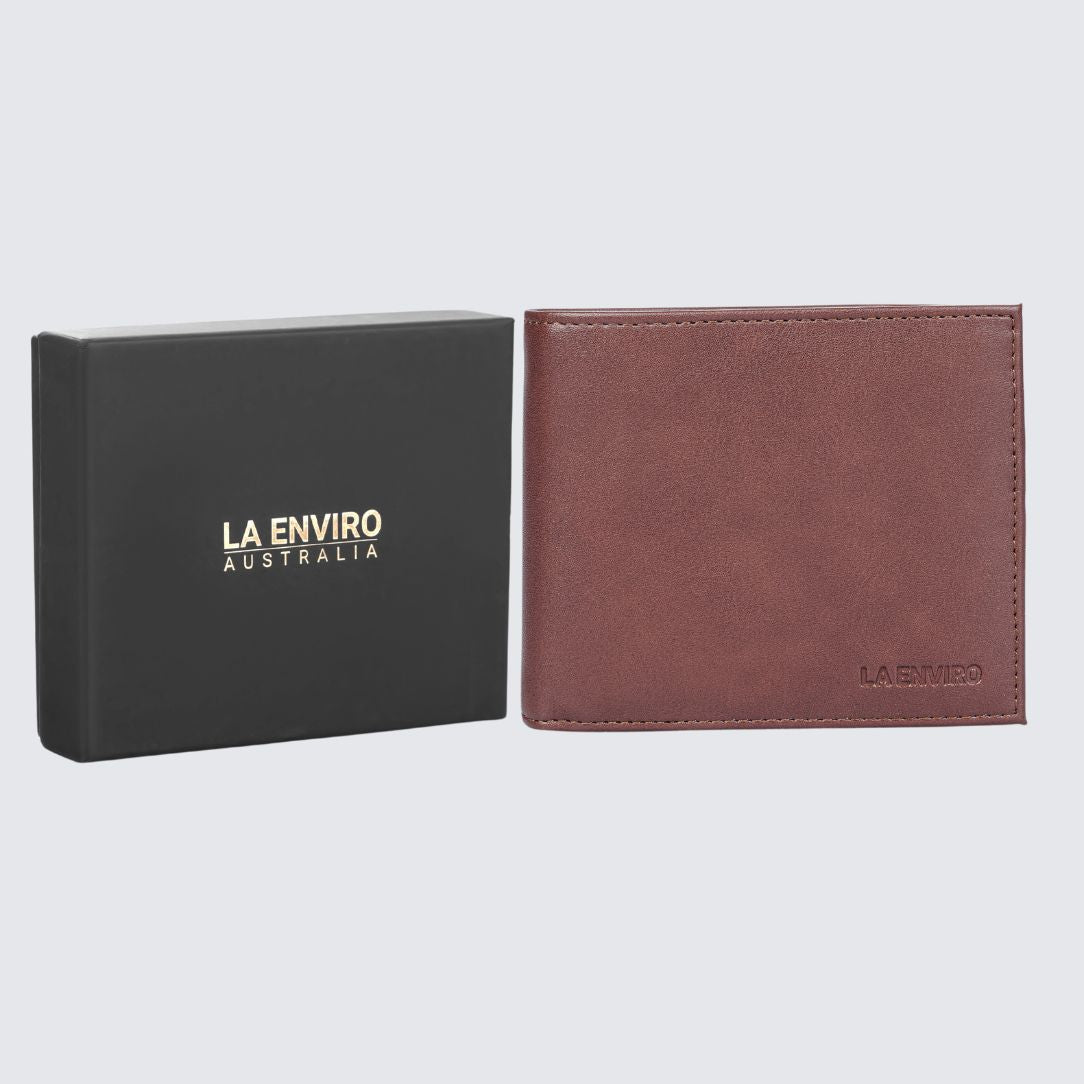 JP Men's Vegan Wallet I Brown-3